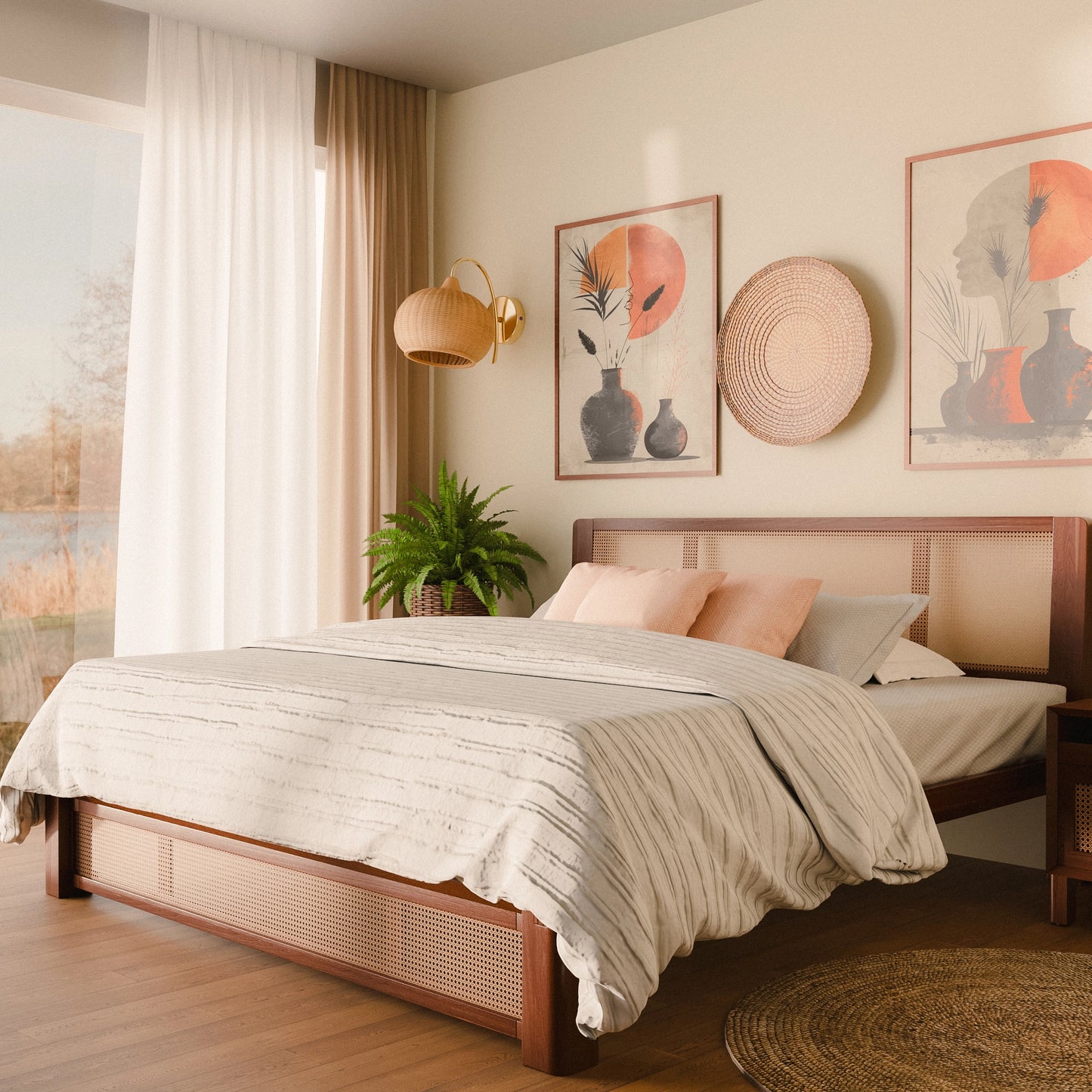 Harbour Bed with Bohoboard