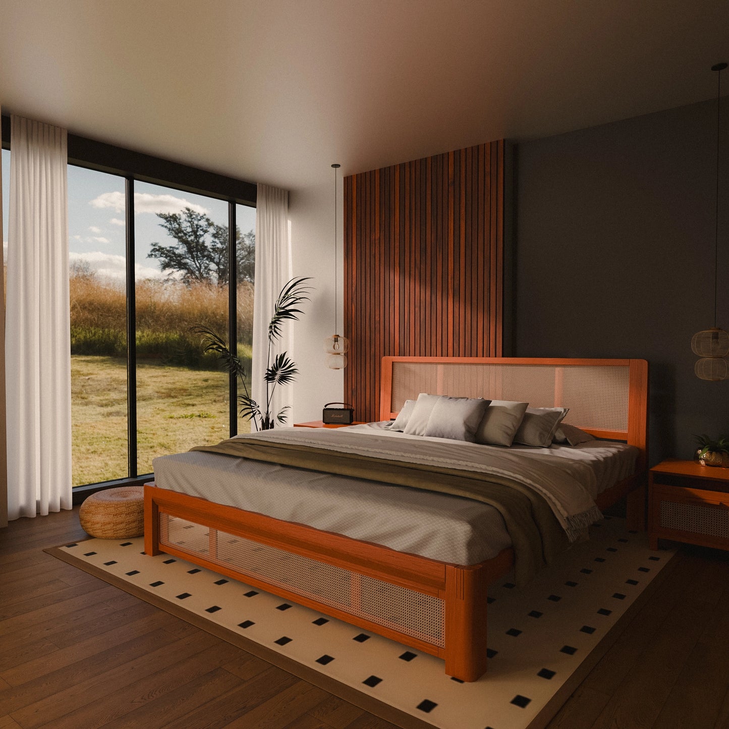 Harbour Bed with Bohoboard